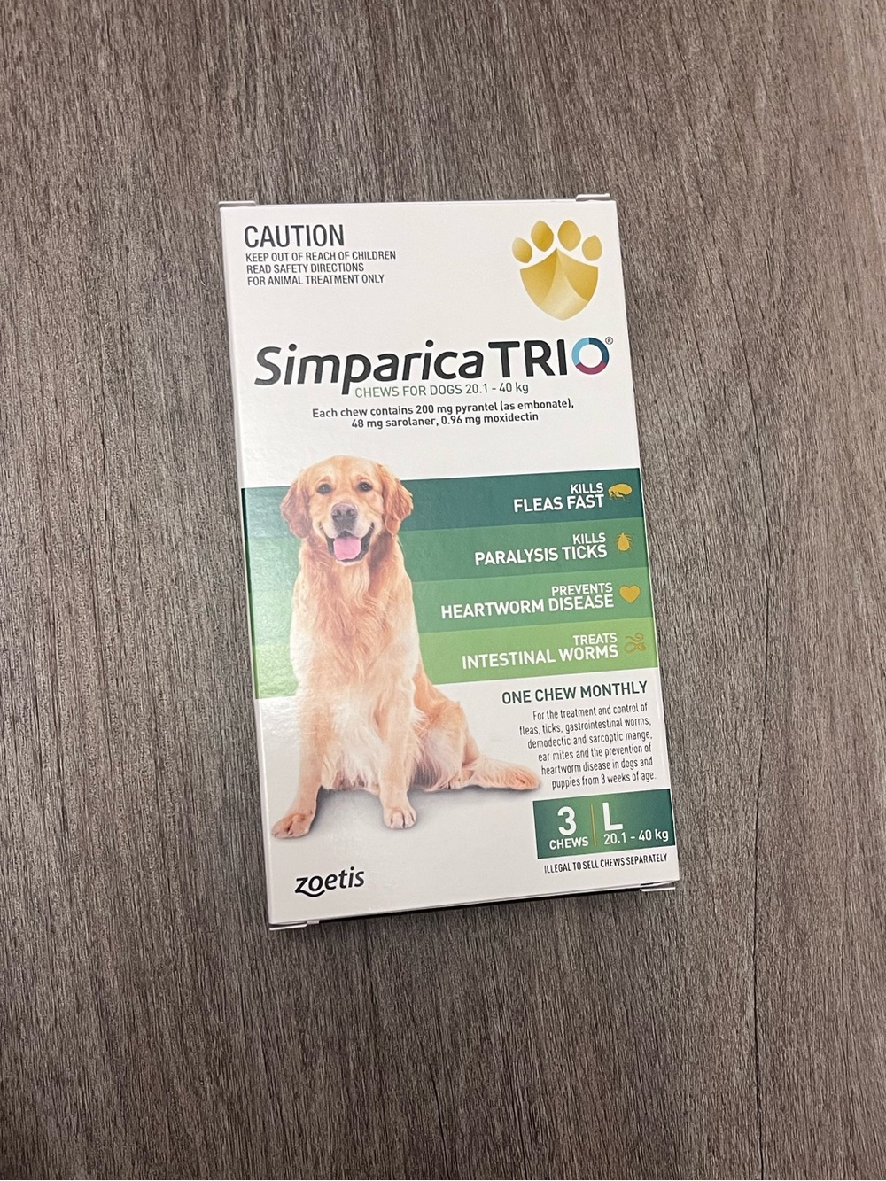 Flea and Tick Control for 44-88 Lbs Large Dogs
New Box 3 doses